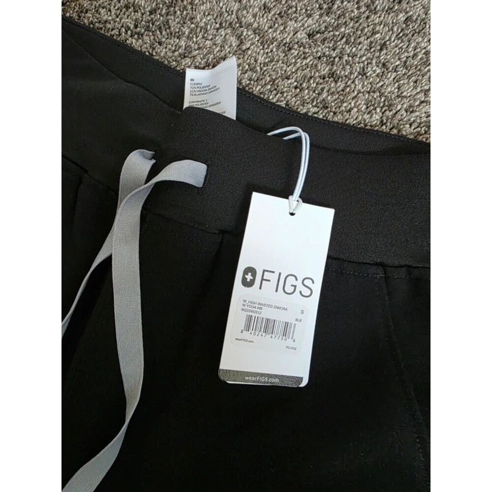 FIGS High Waisted Zamora Jogger Scrub Pants Women's Size Small S Black Yoga WB N